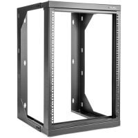 ROCSTOR Y10E029-B1 SolidRack 15U Wall Mount 2-Post Open Frame Adjustable Depth
