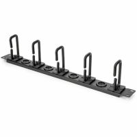 ROCSTOR Y10E045-B1 1U Horizontal 19in Cable Management D-Ring Network Server Rack