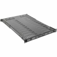 ROCSTOR Y10E074-B1 1U Universal Adjustable Depth Vented Steel Shelf 265lbs 120kg
