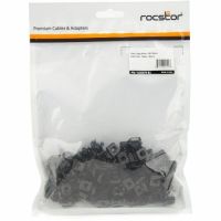 ROCSTOR Y10E079-B1 Premium M5 Rack Cage Nuts 100 Pack Black M5 Mounting Hardware