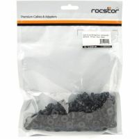 ROCSTOR Y10E083-B1 Premium M5 Rack Cage Nuts 50 Pack Black M5 Mounting Sets
