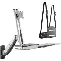 ROCSTOR Y10N028-S1 ErgoCenter EW2 Premium Single Monitor Wall Mount Workstation Gas Spring