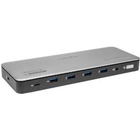 ROCSTOR Y10P026-S1 USB-C Triple Display RD11 Dock 3xHDMI 4K 2xDP 4K Ethernet USB Ports