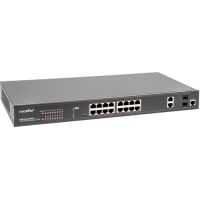 ROCSTOR Y10S010-B1 SolidConnect SCM20 16-Port PoE+ L2 Managed 2xGigabit SFP Switch
