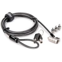ROCSTOR Y1RB029-B1 RocBolt Universal 3-in-1 Keyed Security Laptop Lock K-Slot Nano T-Bar