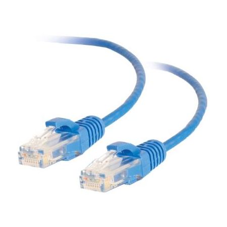 C2G RJ45 Male to RJ45 Male Slim Cat 6 Patch Cable (1', Blue) - 1072