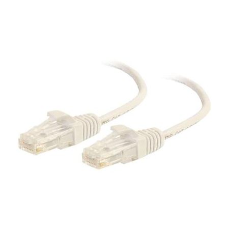 C2G RJ45 Male to RJ45 Male Slim Cat 6 Patch Cable (1', White) - 1185