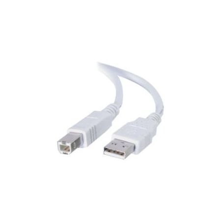 C2G 9.8ft USB to USB B Cable - USB A to USB B - USB 2.0 - White - M/M - 13400