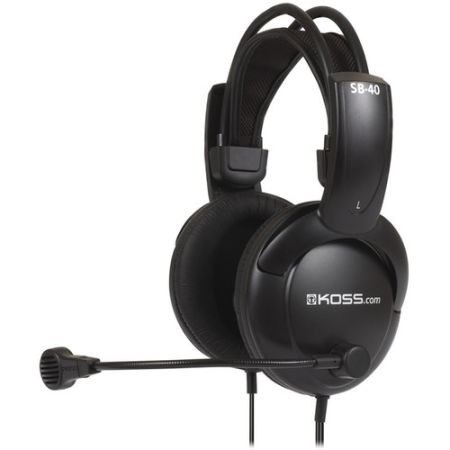 Koss SB40 Full-Size Communication Headset with Noise-Canceling Microphone - 194738