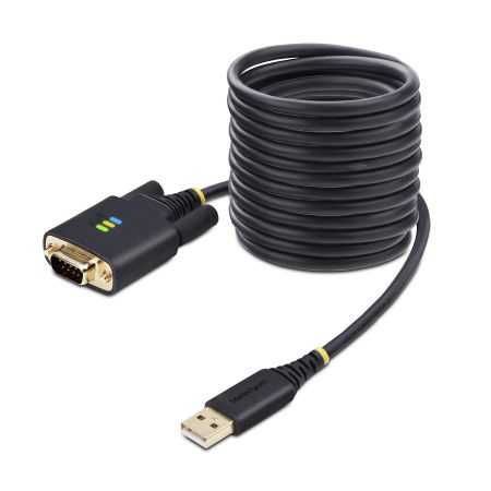 StarTech 10ft (3m) USB to Serial Adapter Cable, COM Retention, Interchangeable Screws/Nuts, USB-A to DB9 RS232, FTDI IC, ESD Protection, Windows/macOS/Linux - 1P10FFC-USB-SERIAL