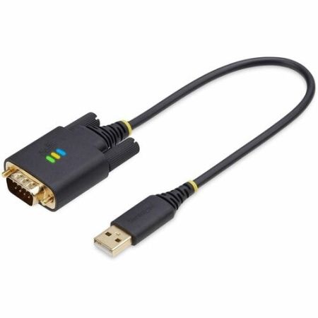 StarTech USB-A to DB9 RS-232 Serial Adapter Cable w COM Retention and Interchangeable Nuts Screws, 1ft