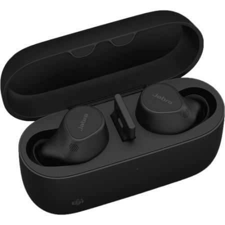 Jabra Evolve2 Buds USB-A MS Earbuds Bluetooth Dongle for Microsoft Teams and Wireless Charging Pad