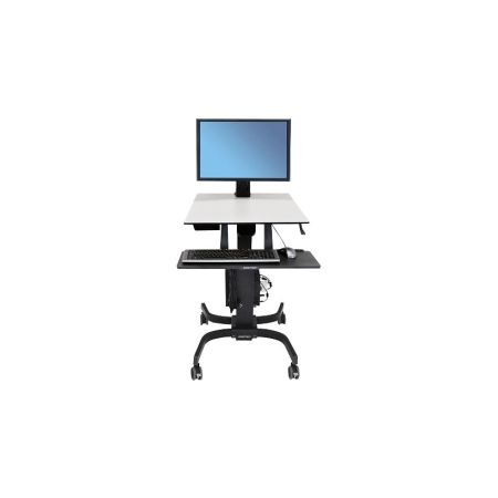 Ergotron WorkFit-C Single HD - sit/standing workstation - rectangular - gray