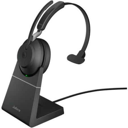 Jabra Evolve2 65 Mono Wireless On-Ear Headset (Unified Communication, USB Type-C, Black)