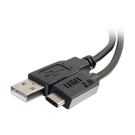 C2G USB 2.0 Type-A to USB Type-C Male Cable (6', Black) - 28871