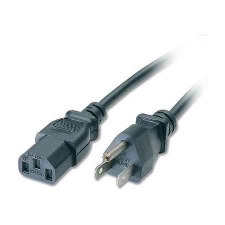 C2G 18 AWG Universal Power Cord (NEMA 5-15P to IEC C13, 3') - 3129