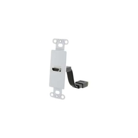 C2G HDMI Pass Through Decorative Wall Plate - White - 39710