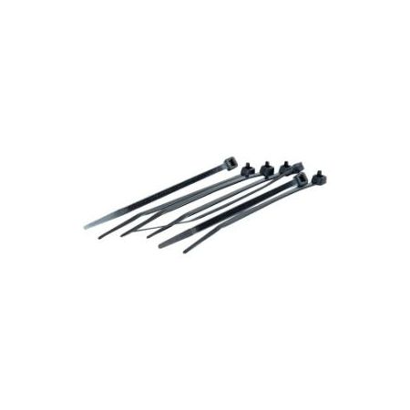 C2G 4in Cable Tie Multipack - Pack of 100 - Black - 43036