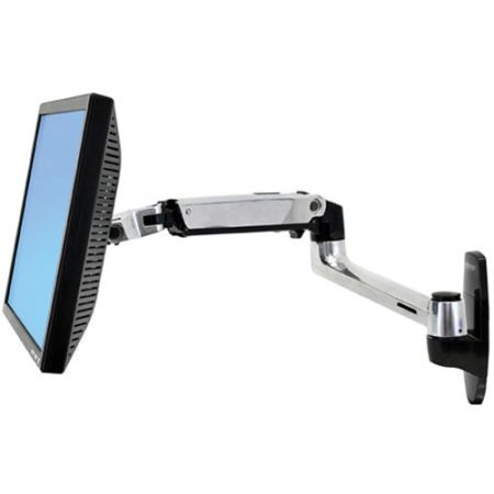 Ergotron LX Wall Mount Monitor Arm (Polished Aluminum)