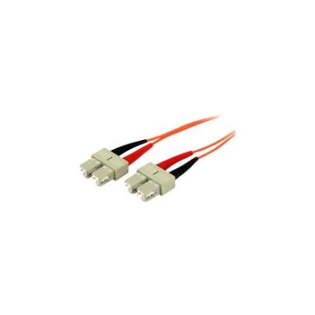 StarTech 3m Fiber Optic Cable - Multimode Duplex 50/125 - OFNP Plenum - SC/SC - OM2 - SC to SC Fiber Patch Cable - 50FIBPSCSC3