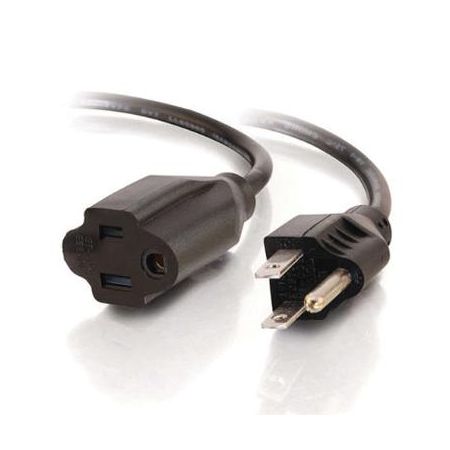 C2G Outlet Saver Power Extension Cord (18 AWG, Black, 25') - 53410