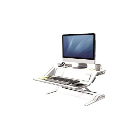 Fellowes Lotus DX Sit-Stand Workstation stand - for LCD display / keyboard / mouse - white - 8080201