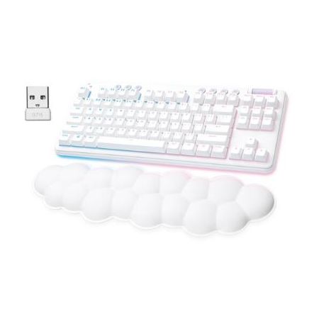 Logitech G G715 LIGHTSPEED Wireless Mechanical Gaming Keyboard (White Mist, GX Brown Switches) - 920-010453