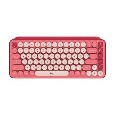 Logitech POP Keys Wireless Bluetooth Mechanical Keyboard (Heartbreaker Rose) - 920-010709