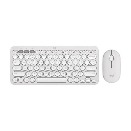 Logitech Pebble 2 Wireless Keyboard and Mouse Combo (Tonal White) - 920-012198