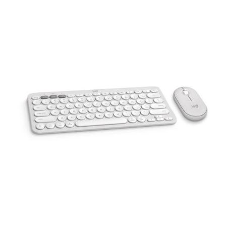 Logitech Pebble 2 Wireless Keyboard and Mouse Combo for Mac (Tonal White) - 920-012201