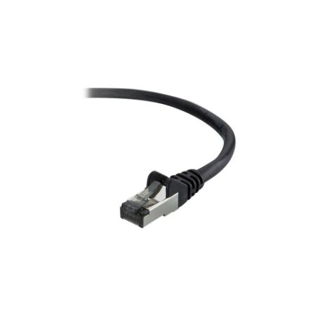 Belkin CAT5E RJ-45 M M UTP 24AWG Bootless PVC Ethernet Patch Cable, Black, 7ft - A3L781-07-BLK