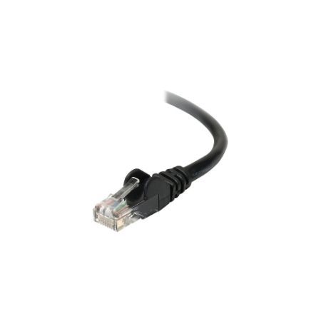 Belkin Cat5e/Cat5 8ft Black Snagless Ethernet Patch Cable, PVC, UTP, 24 AWG, RJ45, M/M, 350MHz, 8' - A3L791-08-BLK-S