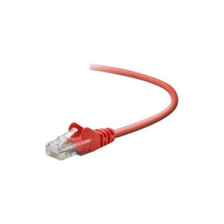 Belkin Cat5e/Cat5 10ft Red Snagless Ethernet Patch Cable, PVC, UTP, 24 AWG, RJ45, M/M, 350MHz, 10' - A3L791-10-RED-S