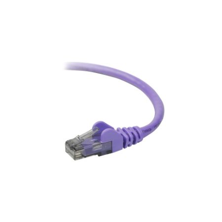 Belkin CAT6 RJ-45 M M UTP 24AWG Snagless Molded Ethernet Patch Cable, Purple, 2ft - A3L980-02-PUR-S