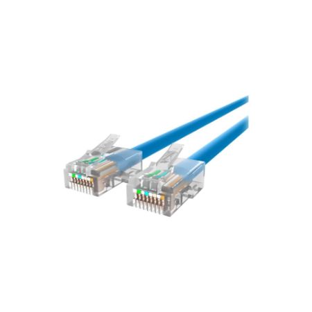 Belkin Cat6 1.5ft Blue Ethernet Patch Cable, UTP, 24 AWG, Snagless, Molded, RJ45, M/M, 1.5' - A3L980-18IN-BLS