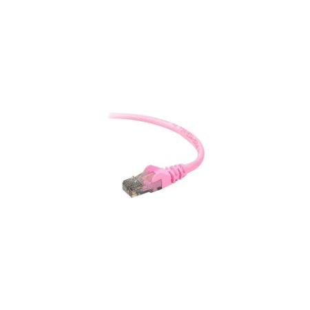 Belkin Cat6 50ft Pink Ethernet Patch Cable, UTP, 24 AWG, Snagless, Molded, RJ45, M/M, 50' - A3L980-50-PNK-S