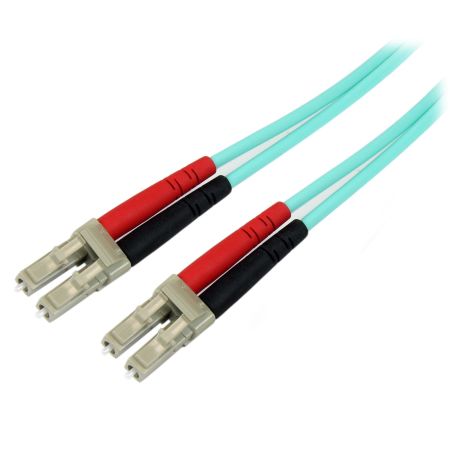 StarTech 10m (30ft) LC/UPC to LC/UPC OM3 Multimode Fiber Optic Cable, Full Duplex 50/125, 100G, LSZH Jumper Cord - A50FBLCLC10