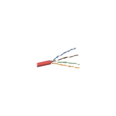 Belkin Cat5e/Cat5 500ft Red Stranded Bulk Cable, PVC, 4PR, 24 AWG, 500' - A7J304-500-RED