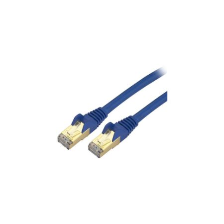 StarTech 12 ft CAT6a Ethernet Cable - 10 GbE Shielded Snagless RJ45 100W PoE Patch Cord - Blue - C6ASPAT12BL