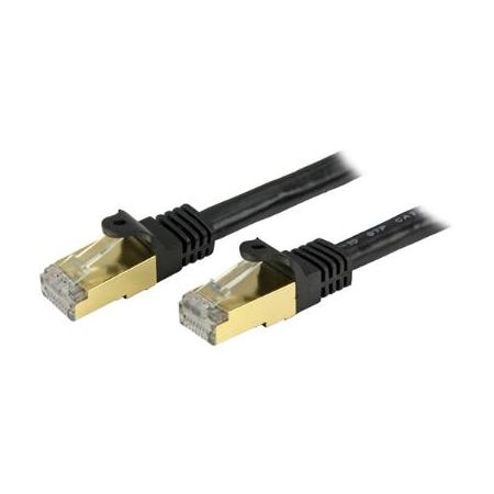 StarTech Cat6a 10GbE RJ-45 Cable (1', Black) - C6ASPAT1BK