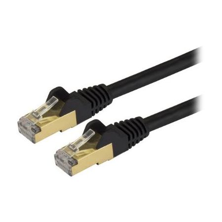 StarTech Cat6a 10GbE RJ-45 Cable (5', Black) - C6ASPAT5BK