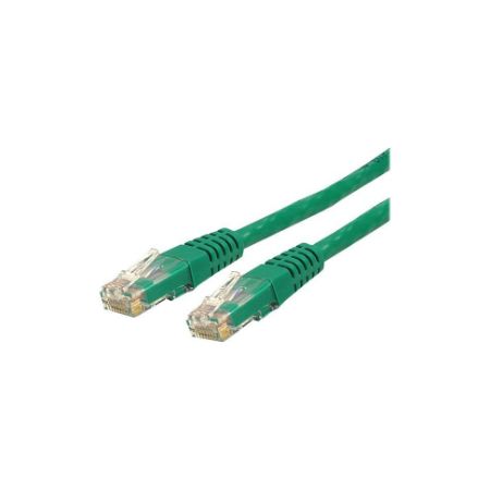 StarTech 10ft CAT6 Ethernet Cable - Green CAT 6 Gigabit Wire 100W PoE 650MHz Molded Patch Cord - C6PATCH10GN