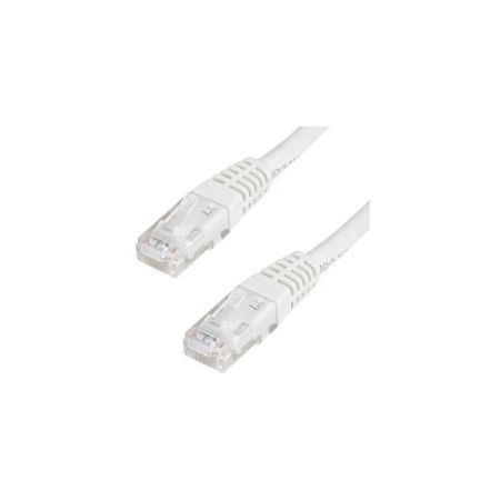 StarTech 10ft CAT6 Ethernet Cable - White CAT 6 Gigabit Wire 100W PoE 650MHz Molded Patch Cord - C6PATCH10WH