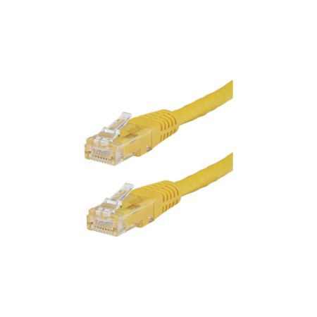 StarTech 10ft CAT6 Ethernet Cable - Yellow CAT 6 Gigabit Wire 100W PoE 650MHz Molded Patch Cord - C6PATCH10YL