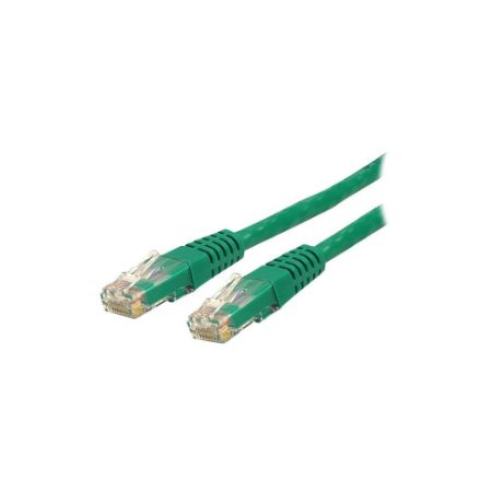 StarTech 12ft CAT6 Ethernet Cable - Green CAT 6 Gigabit Wire 100W PoE 650MHz Molded Patch Cord - C6PATCH12GN