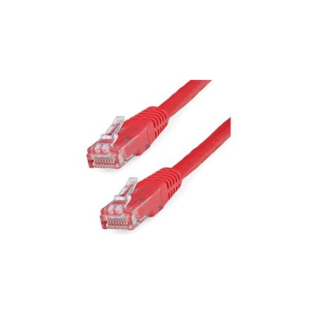 StarTech CAT6 Ethernet Cable 15' Red 650MHz Molded Patch Cord PoE++ - C6PATCH15RD