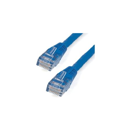 StarTech 1ft CAT6 Ethernet Cable - Blue CAT 6 Gigabit Wire 100W PoE 650MHz Molded Patch Cord - C6PATCH1BL