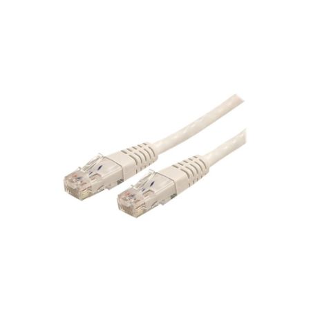 StarTech 25ft CAT6 Ethernet Cable - White CAT 6 Gigabit Wire 100W PoE 650MHz Molded Patch Cord - C6PATCH25WH