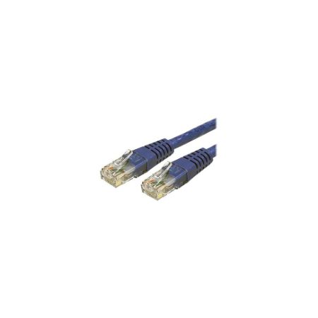 StarTech 2ft CAT6 Ethernet Cable - Blue CAT 6 Gigabit Wire 100W PoE 650MHz Molded Patch Cord - C6PATCH2BL