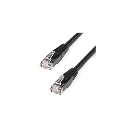 StarTech CAT6 Ethernet Cable 8' Black 650MHz Molded Patch Cord PoE++ - C6PATCH8BK